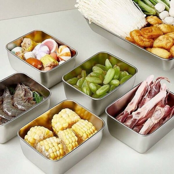 Paslanmaz Çelik Saklama Kabı Şık Tasarımlı Fonksiyonel Ürün