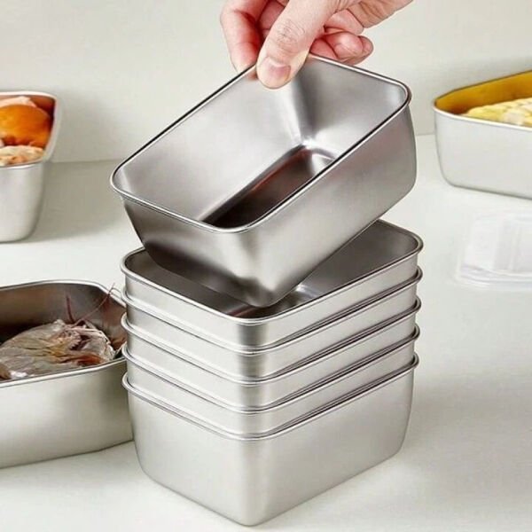 Paslanmaz Çelik Saklama Kabı Şık Tasarımlı Fonksiyonel Ürün