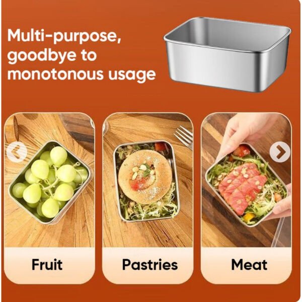 Paslanmaz Çelik Saklama Kabı Şık Tasarımlı Fonksiyonel Ürün