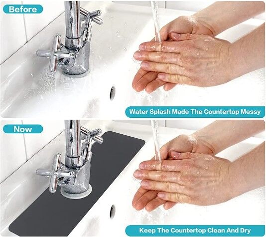 Su Emici Sihirli Lavabo Kenar Matı Şık Tasarımlı Fonksiyonel Ürün