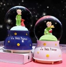 Küçük Prens Kar Küresi Işıklı Küçük Boy 6.5 cm Çok Fonksiyonel Ürün