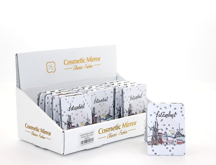 Taşlı İstanbul Tasarımı El Aynası İnce Model 13 Şık Tasarımlı Fonksiyonel Ürün