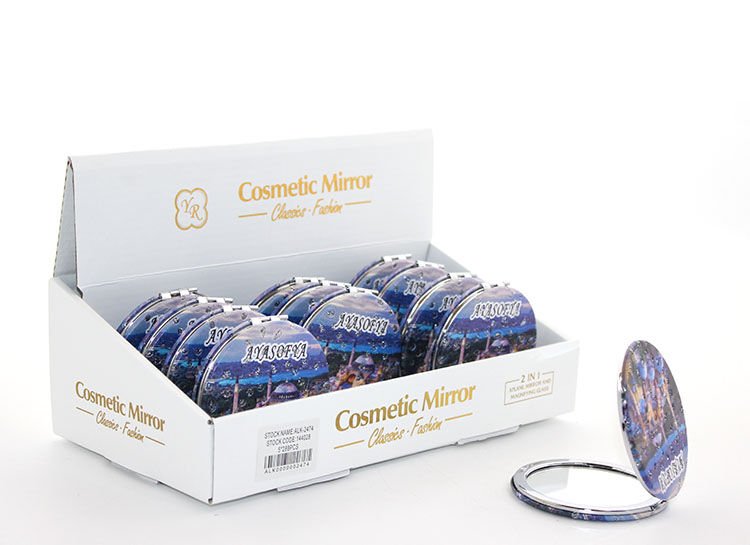 Taşlı İstanbul Tasarımı El Aynası İnce Model 18 Şık Tasarımlı Fonksiyonel Ürün