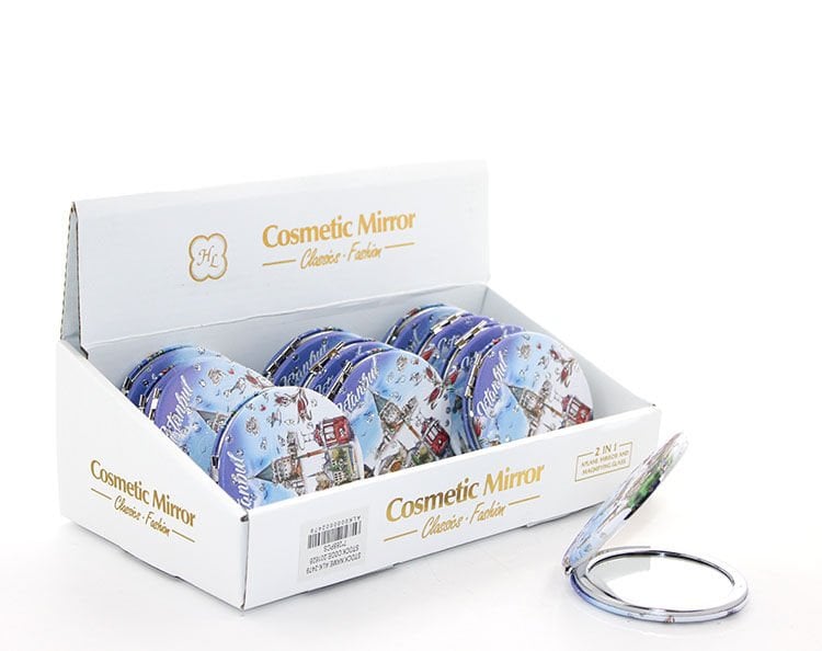 Taşlı İstanbul Tasarımı El Aynası İnce Model 21 Şık Tasarımlı Fonksiyonel Ürün