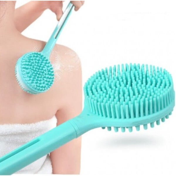 Çift Taraflı Silikon Uzun Saplı Banyo Fırçası Çok Fonksiyonel Ürün