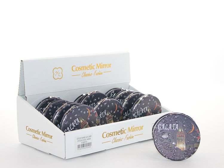 Taşlı İstanbul Tasarımı El Aynası İnce Model 22 Şık Tasarımlı Fonksiyonel Ürün