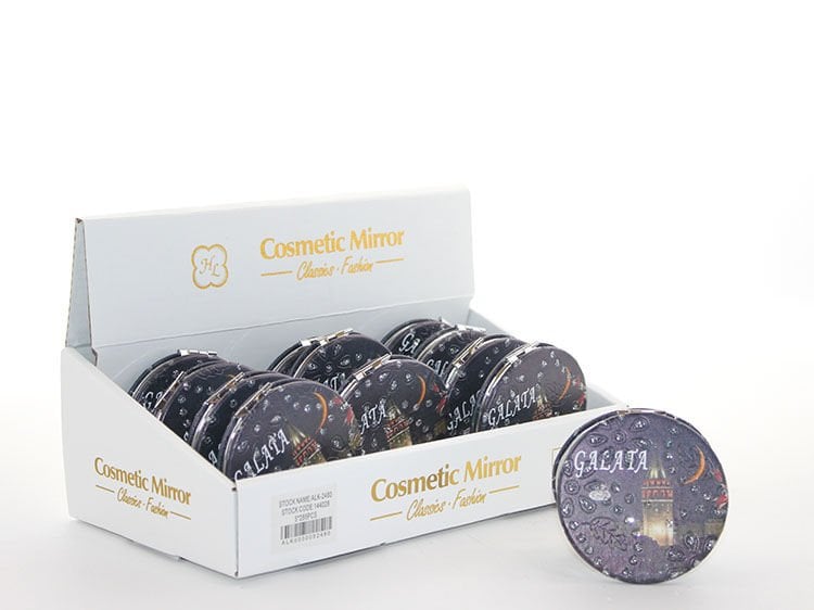 Taşlı İstanbul Tasarımı El Aynası İnce Model 22 Şık Tasarımlı Fonksiyonel Ürün