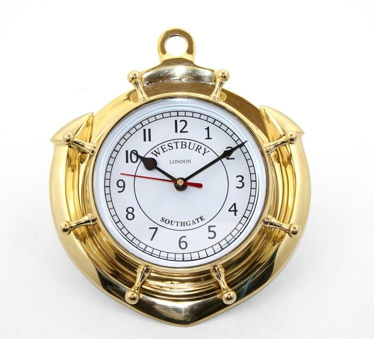 Pirinç Çapalı Duvar Saati Şık Tasarımlı Fonksiyonel Ürün