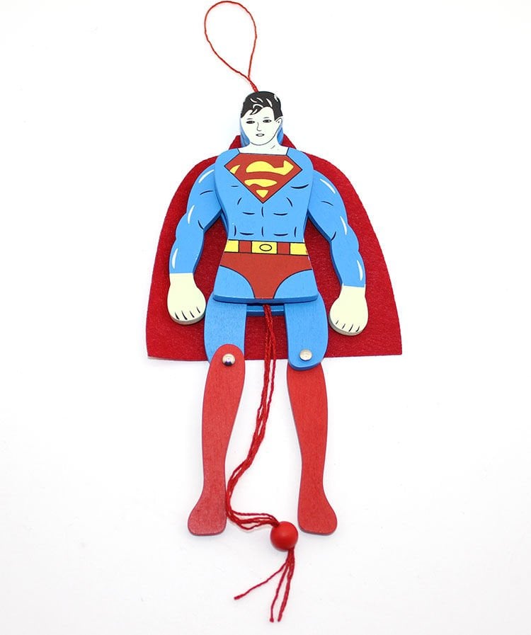 Ahşap Sallanan Süperman Figürü Şık Tasarımlı Fonksiyonel Ürün