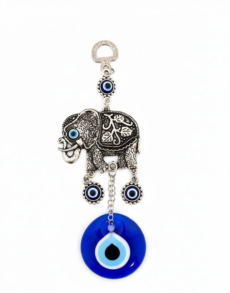 Nazar Boncuğu Tekli Fil Askılık Çok Fonksiyonel Ürün
