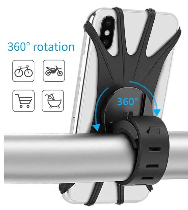 Silikon Esnek Bisiklet Telefon Tutucu Şık Tasarımlı Fonksiyonel Ürün
