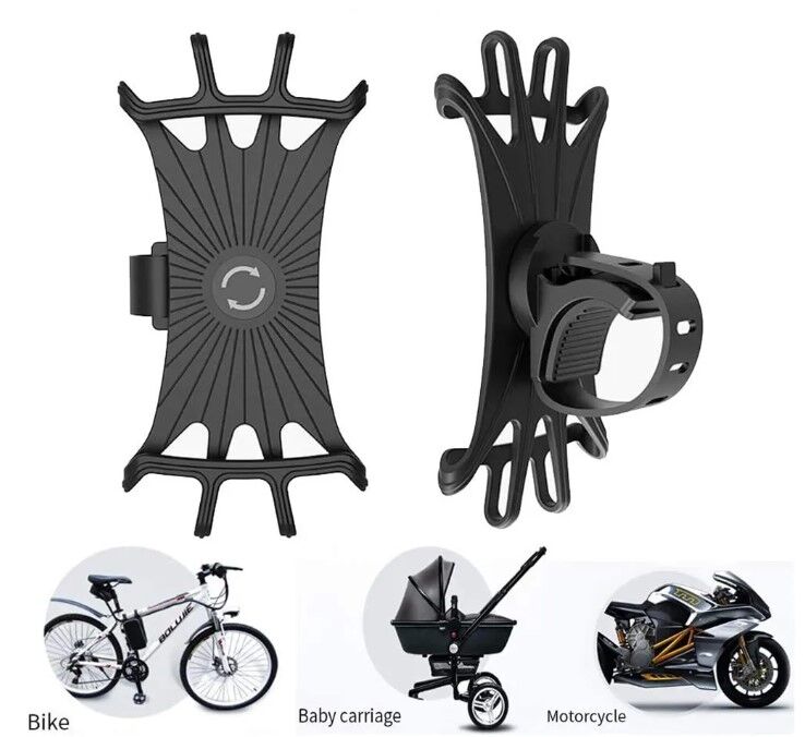 Silikon Esnek Bisiklet Telefon Tutucu Şık Tasarımlı Fonksiyonel Ürün