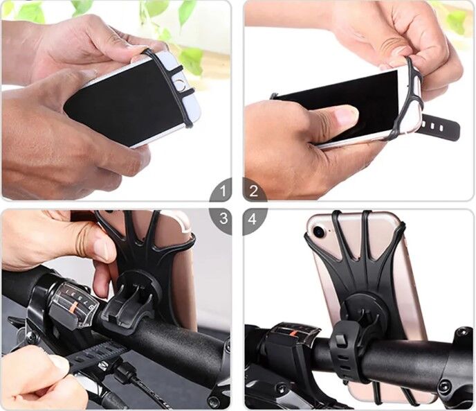 Silikon Esnek Bisiklet Telefon Tutucu Şık Tasarımlı Fonksiyonel Ürün