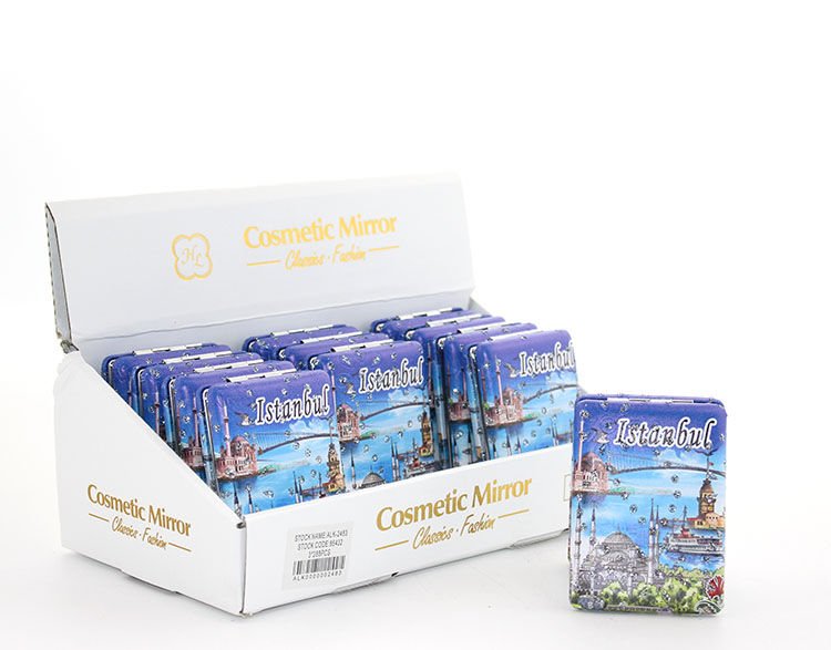 Taşlı İstanbul Tasarımı El Aynası Kalın Model 1 Şık Tasarımlı Fonksiyonel Ürün