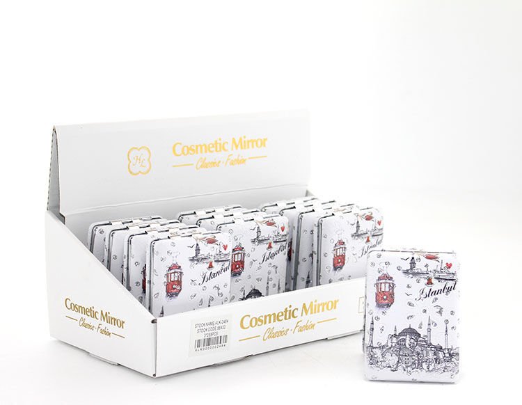 Taşlı İstanbul Tasarımı El Aynası Kalın Model 10 Şık Tasarımlı Fonksiyonel Ürün