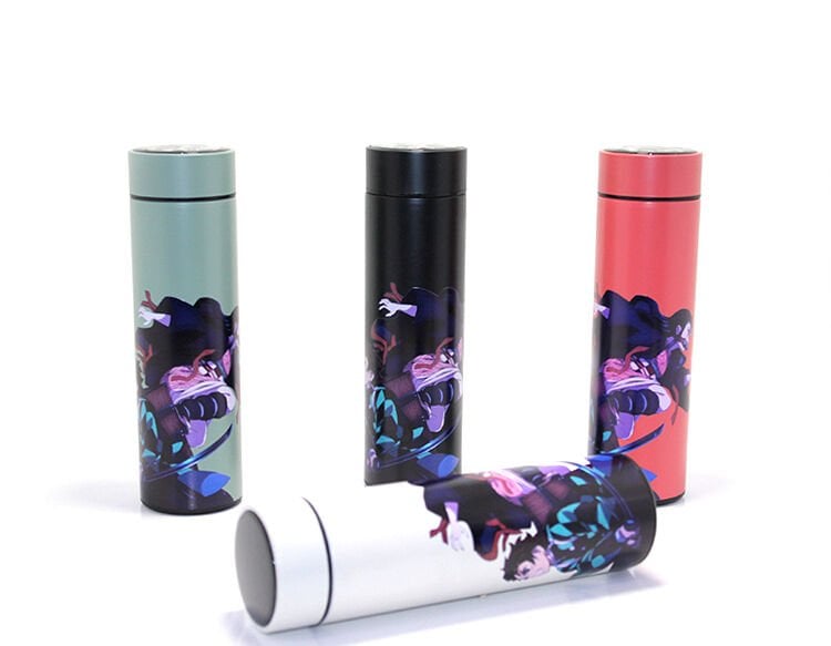 Anime Baskılı Dijital Göstergeli Termos 500 ml Model 1 Şık Tasarımlı Fonksiyonel Ürün