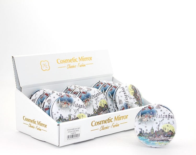 Taşlı İstanbul Tasarımı El Aynası Kalın Model 4 Şık Tasarımlı Fonksiyonel Ürün