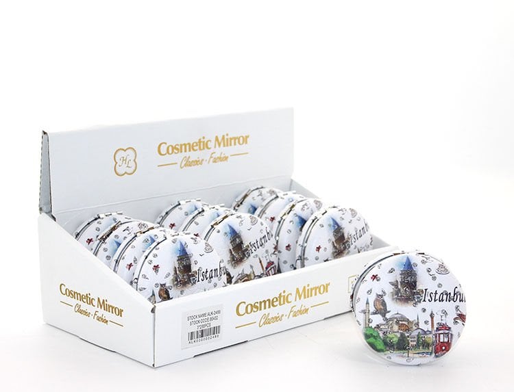 Taşlı İstanbul Tasarımı El Aynası Kalın Model 8 Şık Tasarımlı Fonksiyonel Ürün