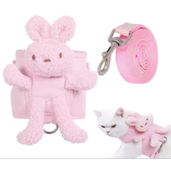 Evcil Hayvan Peluş Ayıcıklı Göğüs Gezdirme Tasması Set Şık Tasarımlı Fonksiyonel Ürün