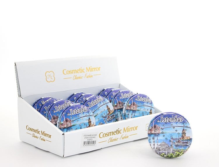 Taşlı İstanbul Tasarımı El Aynası Kalın Model 9 Şık Tasarımlı Fonksiyonel Ürün