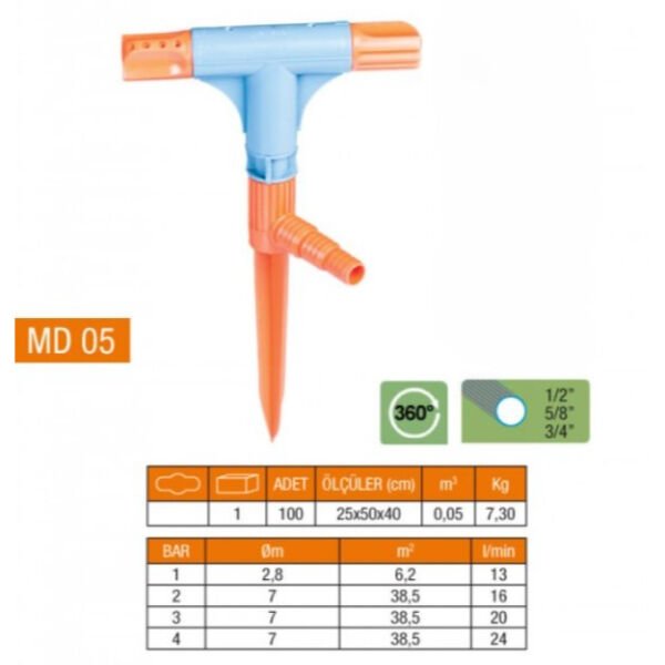 2 Yönlü & T Normal Sprink Fıskiye Şık Tasarımlı Fonksiyonel Ürün