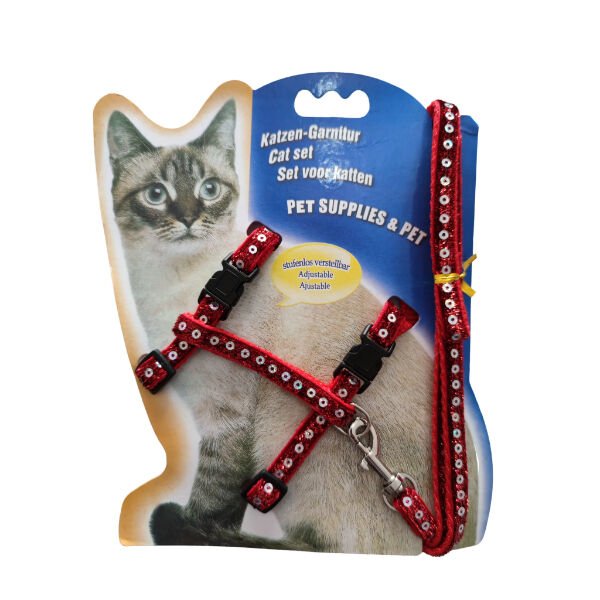 Parlak Kedi Gezdirme Göğüs Tasması Şık Tasarımlı Fonksiyonel Ürün