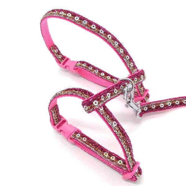 Parlak Kedi Gezdirme Göğüs Tasması Şık Tasarımlı Fonksiyonel Ürün