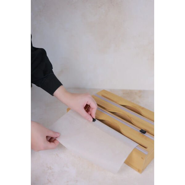 3 Bölmeli Folyo Kesme Standı Şık Tasarımlı Fonksiyonel Ürün