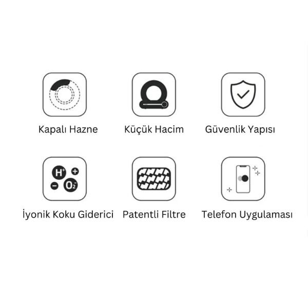 Akıllı Otomatik Kedi Tuvaleti Şık Tasarımlı Fonksiyonel Ürün