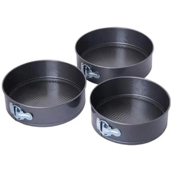 3'lü Kelepçeli Kek Kalıbı Seti Şık Tasarımlı Fonksiyonel Ürün