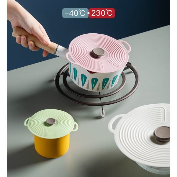 3'lü Vakumlu Silikon Kapak Seti Şık Tasarımlı Fonksiyonel Ürün