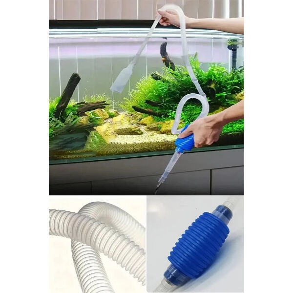 Akvaryum Dip Çekme Sifonu Şık Tasarımlı Fonksiyonel Ürün
