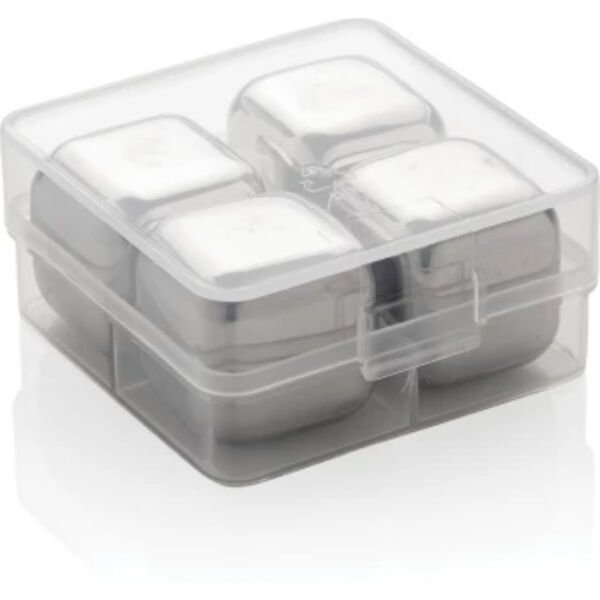 4'lü Çelik Metal Kaplama Buz Taşı Şık Tasarımlı Fonksiyonel Ürün