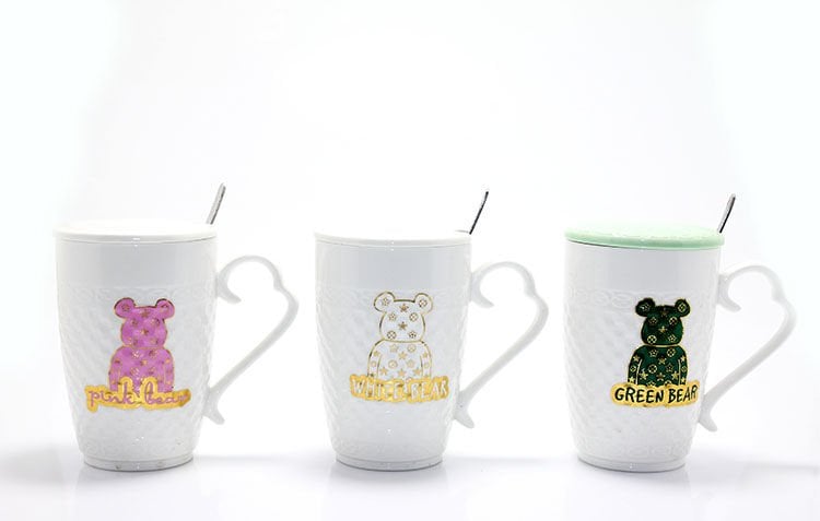 Ayıcık Tasarımlı Porselen Kupa Bardak Şık Tasarımlı Fonksiyonel Ürün