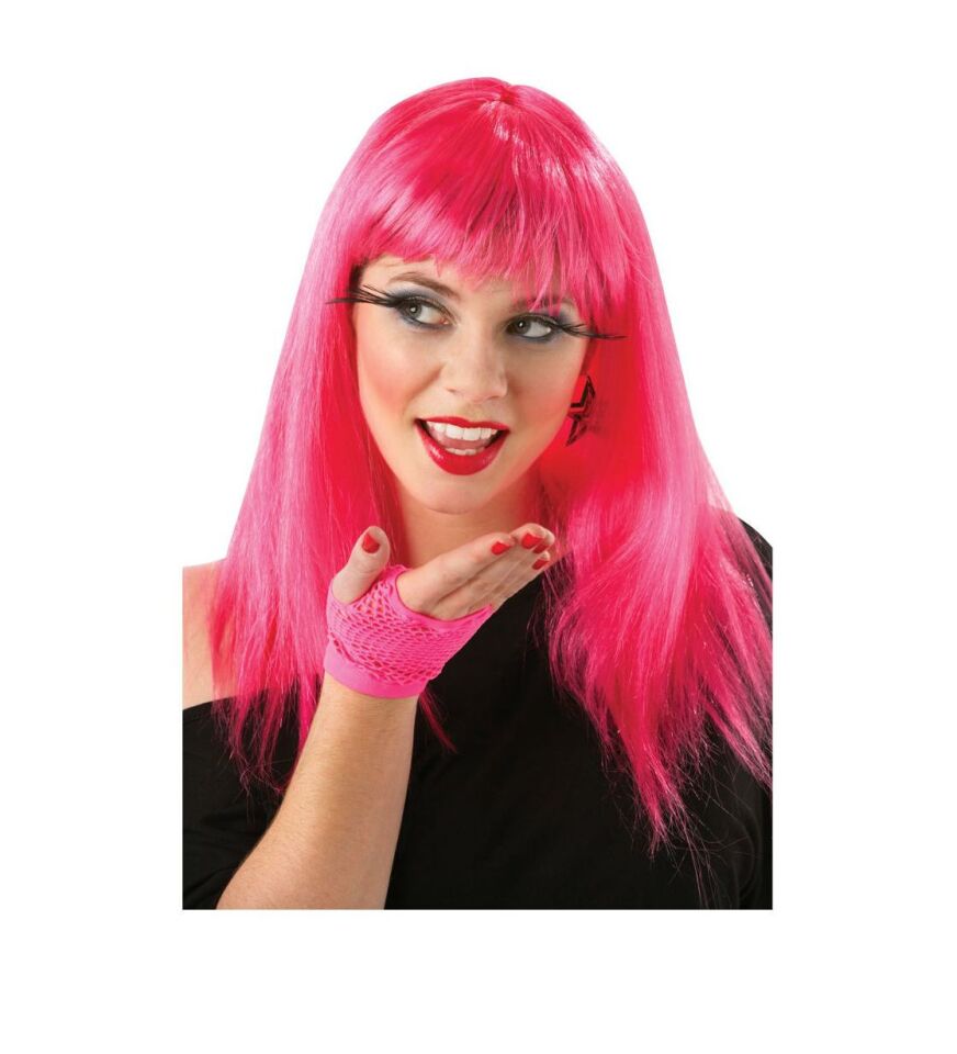 Uzun Pembe Renk Parti Peruğu Şık Tasarımlı Fonksiyonel Ürün