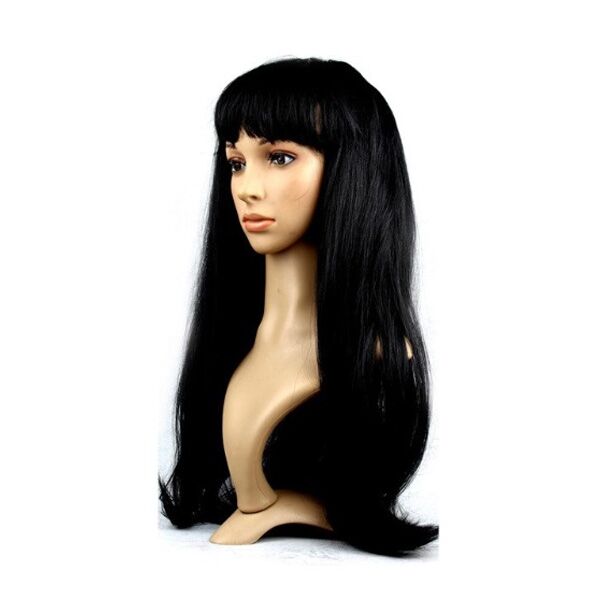Uzun Siyah Peruk Saç Şık Tasarımlı Fonksiyonel Ürün