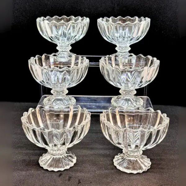 6'lı Kristal Çerezlik Seti Şık Tasarımlı Fonksiyonel Ürün