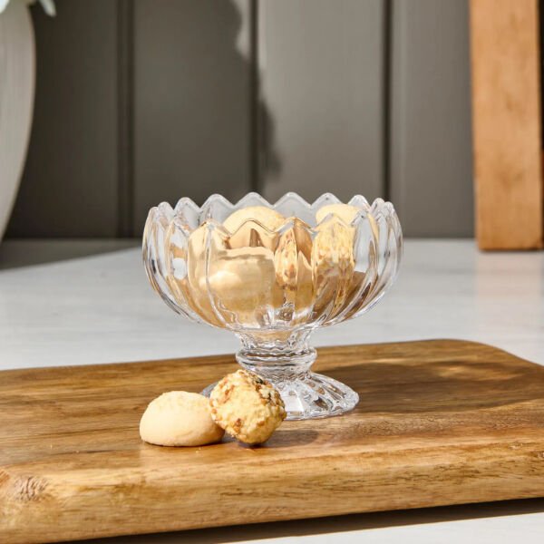 6'lı Kristal Çerezlik Seti Şık Tasarımlı Fonksiyonel Ürün