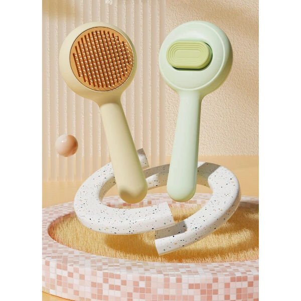 Evcil Hayvan Yuvarlak Basmalı Tarak Şık Tasarımlı Fonksiyonel Ürün