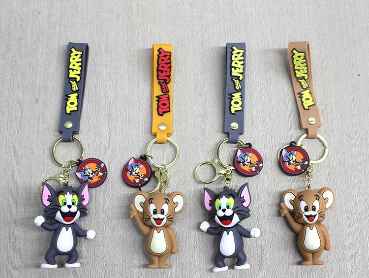 Tom Ve Jerry Silikon Anahtarlık Şık Tasarımlı Fonksiyonel Ürün
