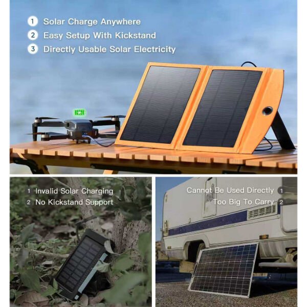 Solar Güneş Enerjili Powerbank 1000 mAh Çok Fonksiyonel Ürün