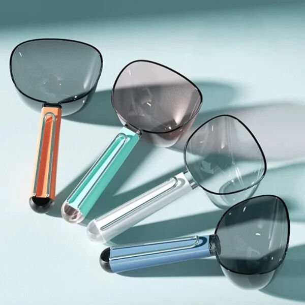 Klipsli Ölçekli Kedi Köpek Mama Küreği Şık Tasarımlı Fonksiyonel Ürün