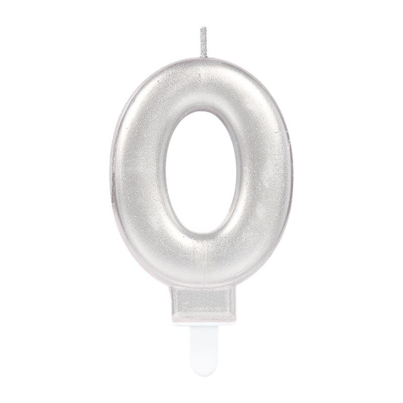 0 Rakamı Mum Gümüş Renk Şık Tasarımlı Fonksiyonel Ürün