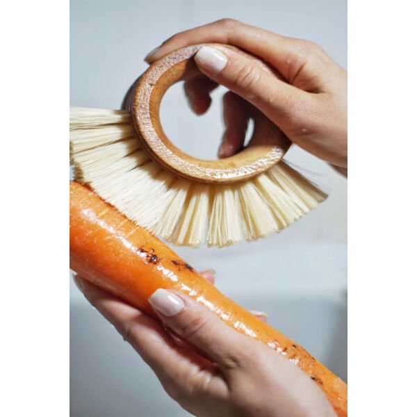 Ahşap Sebze Meyve Yıkama Fırçası Şık Tasarımlı Fonksiyonel Ürün