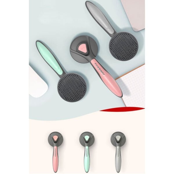 Otomatik Tuşlu Kendini Temizleyen Kedi Köpek Tarağı Şık Tasarımlı Fonksiyonel Ürün