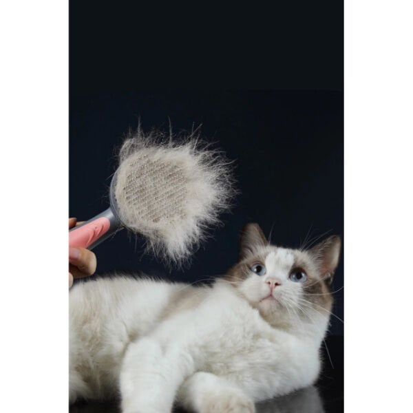 Otomatik Tuşlu Kendini Temizleyen Kedi Köpek Tarağı Şık Tasarımlı Fonksiyonel Ürün