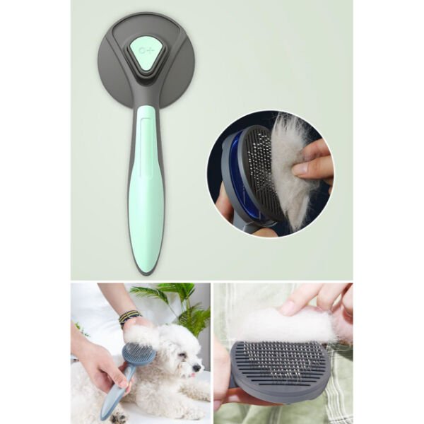 Otomatik Tuşlu Kendini Temizleyen Kedi Köpek Tarağı Şık Tasarımlı Fonksiyonel Ürün