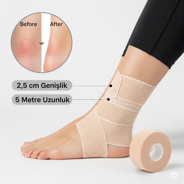 Ayakkabı Vurma Önleyici Rulo Bant 2.5 cm X 5 m Şık Tasarımlı Fonksiyonel Ürün