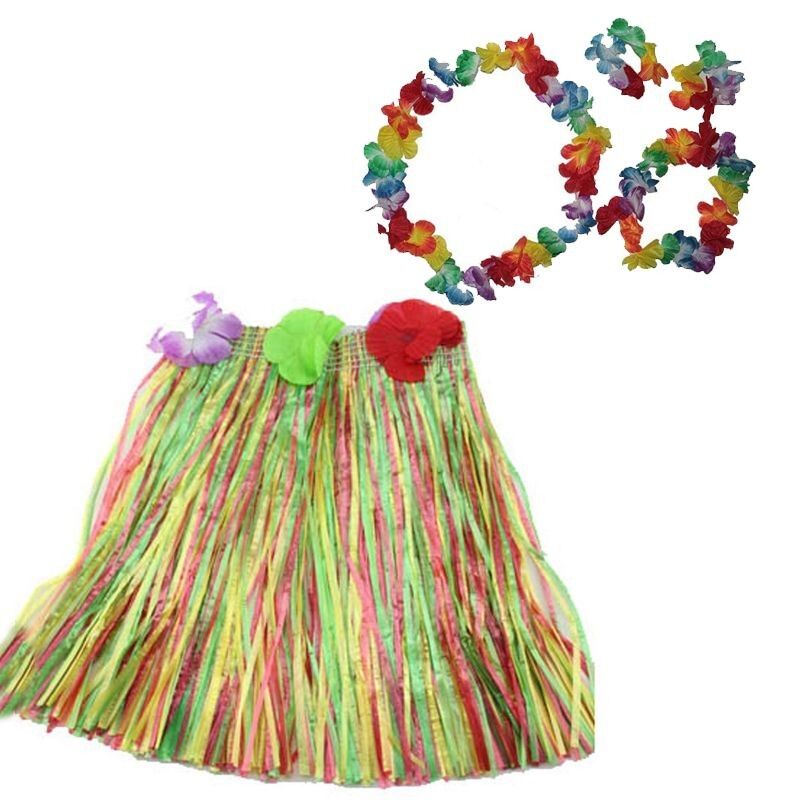 Hawaii  Kolye Etek Taç ve Bileklik Seti Şık Tasarımlı Fonksiyonel Ürün