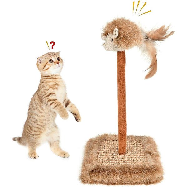 Sesli Oyuncaklı Kedi Tırmalama Tahtası Şık Tasarımlı Fonksiyonel Ürün